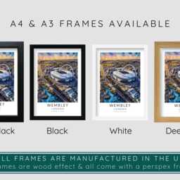 Wembley Stadium Art Print - Poster Illustration Painting Drawing Gift For Him Football Fan Dad Granddad Son Brother Uncle Fc London England - thumbnail 3