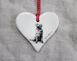Golden Retriever Christmas Ornament - Retriever Dog Keepsake Xmas Tree Decoration & Stocking Filler Gift