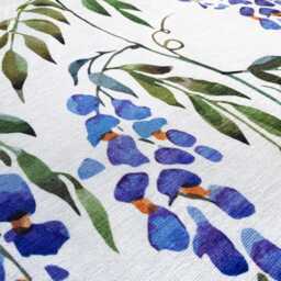 Blue Wisteria Chenille Cushion Cover - Double Sided Floral Pillow - thumbnail 2