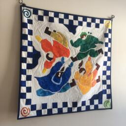 Blanket Toss - Fabric Wall Hanging Living Room House Warming Gift - thumbnail 1