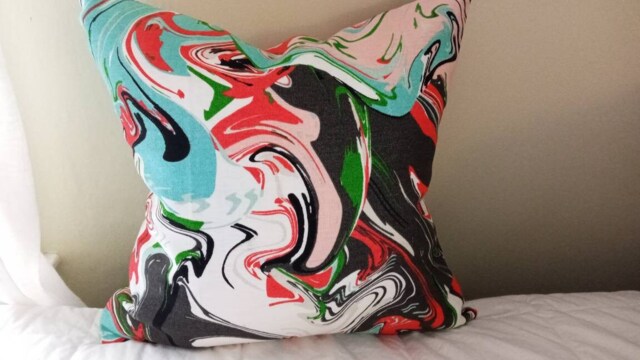 Kate Spade Marble Swirl Pillow Cover - image 1