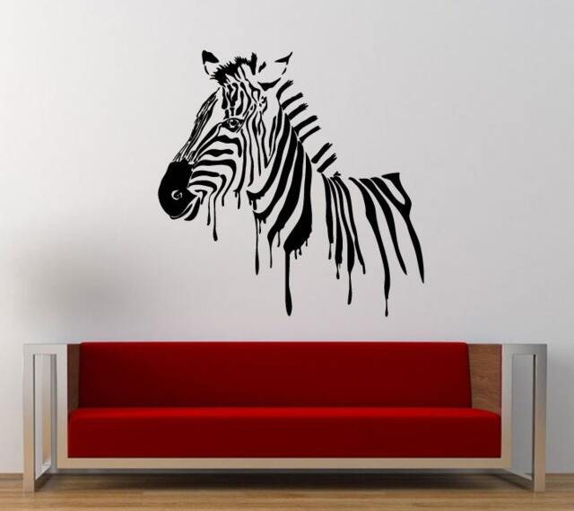 Melting Zebra Bar Code Wall Decal Sticker Vinyl Mural Leaving Bedroom Room Home Decor Free Shipping L364 - image 1