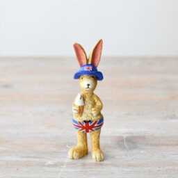 Poly Resin Rabbit Figurine Raincoat, Mushroom, Beach Themes - thumbnail 4