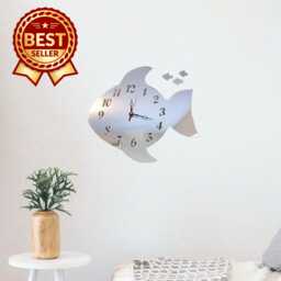 Fish Acrylic Clock - Many Colours Available - Bespoke Shapes & Sizes Made - thumbnail 1