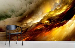 Burning Cloud Wallpaper, Warm-Tones Wall Mural, Peel & Stick