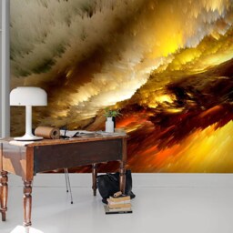Burning Cloud Wallpaper, Warm-Tones Wall Mural, Peel & Stick - thumbnail 2