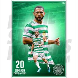 Celtic Fc Carter-Vickers 21/22 Action Poster - Officially Licensed Product A4/A3 Sizes Plus Framed Option - thumbnail 1