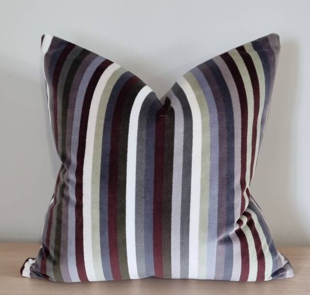 Christian Lacroix Striped Velvet Cushion Cover - 45x45 cm - image 1