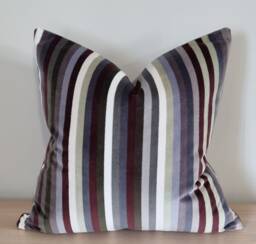 Christian Lacroix Striped Velvet Cushion Cover - 45x45 cm - thumbnail 1