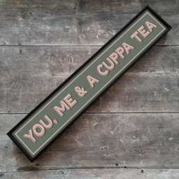 You, Me & A Cuppa Tea Framed Metal Print Retro Kitchen Wall Art - thumbnail 2