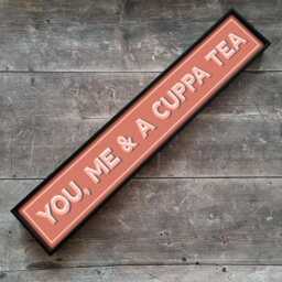 You, Me & A Cuppa Tea Framed Metal Print Retro Kitchen Wall Art - thumbnail 3