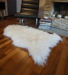 Original Big X White Genuine Natural Sheepskin Rugs Exclusive Rug Throw Carpet Shag, Scandinavian Style - thumbnail 2