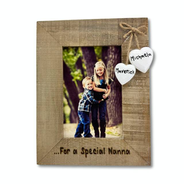 Special Grandma/Nana - Personalised Photo Frame Driftwood Wooden 6x4 - image 1