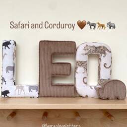 Corduroy Fabric Letter For Nursery Wall Decor, Personalised Name, Baby Shower, Christening, New Gift - thumbnail 2