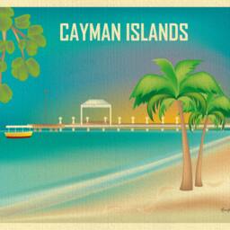 Cayman Islands Print, Wall Art, Travel Poster Loose Petals - Style E8-O-Cay - thumbnail 2