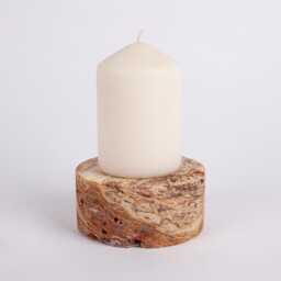 Da Vinci Travertine Candleholder - thumbnail 3