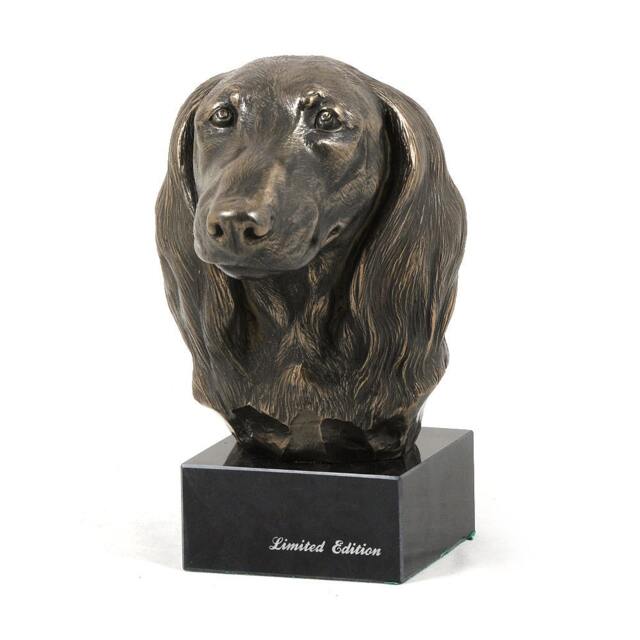 Dachshund Longhaired, Dog Marble Statue, Limited Edition, Artdog. Made Of Cold Cast Bronze. Perfect Gift. Limited Edition - image 1