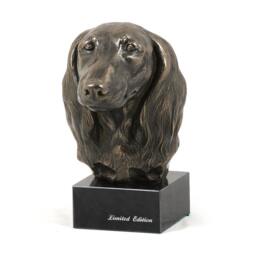 Dachshund Longhaired, Dog Marble Statue, Limited Edition, Artdog. Made Of Cold Cast Bronze. Perfect Gift. Limited Edition - thumbnail 1