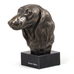 Dachshund Longhaired, Dog Marble Statue, Limited Edition, Artdog. Made Of Cold Cast Bronze. Perfect Gift. Limited Edition - thumbnail 3