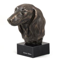 Dachshund Longhaired, Dog Marble Statue, Limited Edition, Artdog. Made Of Cold Cast Bronze. Perfect Gift. Limited Edition - thumbnail 2