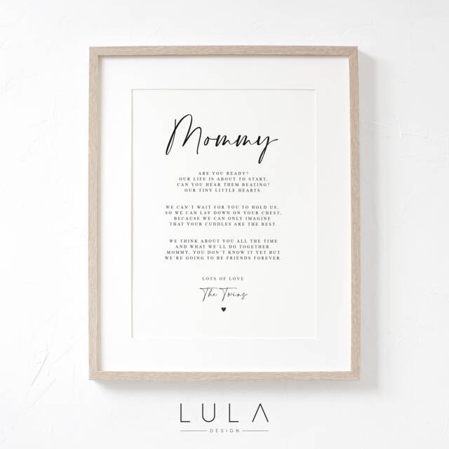 Mommy To Be Poem From Bump A4 A5 Print, Christmas Gift, Pregnancy Announcement, New Mom Christmas, Mommy, Gift - image 1