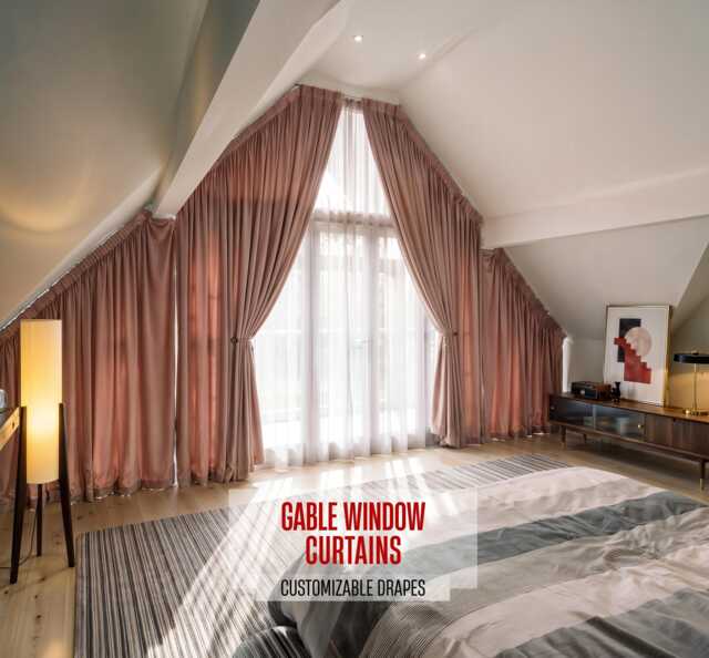 Curtains For Gable Windows, Angled Curtains, Trapezoidal Window Curtains, Apex Window End Type 4 - image 1