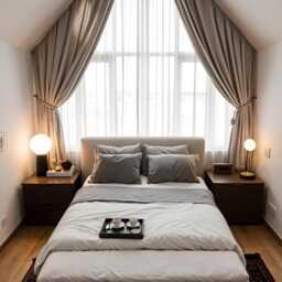 Curtains For Gable Windows, Angled Curtains, Trapezoidal Window Curtains, Apex Window End Type 4 - thumbnail 2