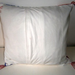Decorative Cushion Cover, Blue White Red, in Traditional Austrian Fabrics - thumbnail 3