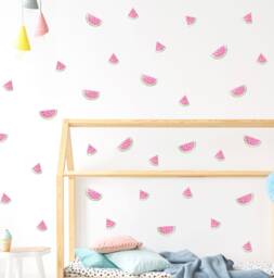 Pink Watermelon Wall Decals Eco-Friendly Summer Decor