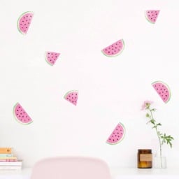 Pink Watermelon Wall Decals Eco-Friendly Summer Decor - thumbnail 3