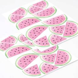 Pink Watermelon Wall Decals Eco-Friendly Summer Decor - thumbnail 2