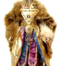 Queen Purrsha in Gold & Purple - Ooak - thumbnail 4