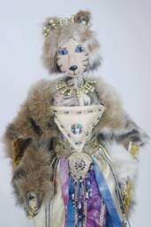 Queen Purrsha in Gold & Purple - Ooak