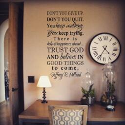 Religious Decal, Don't You Give Up. Quit Decal Sticker Vinyl Lettering Home Decor Wall Words Christian. Kw066 - thumbnail 1