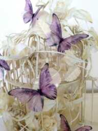 3D Lilac Wedding Butterflies Exotic Table Decorations, Diy Wall Art - thumbnail 2
