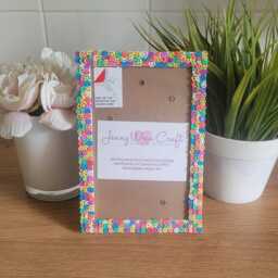 Colourful Clay Smiley Faces Slices Photo Frame 4 X 6 Inches - thumbnail 1