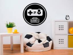 Gamer Wall Decal Video Game Controller, Boys Bedroom Decor 1483 - thumbnail 1
