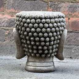 Planter Buddha Head Sculpture Stone Buddha Figurine Concrete Japanese Ornament Flower Pot Decoration Zen Garden Statue Farm Art Gift - thumbnail 4