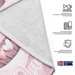 Personalised Pink Elephant Blanket - Custom Name Baby Gift Soft Fleece Throw Cute Nursery Bedding Adorable Safari Animal Bedroom Decor - thumbnail 4