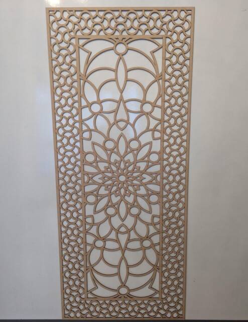 Laserkris Radiator Cabinet Wall Decor.screening-Grille - 3mm, 4mm, 6mm Thick Mdf 1200mm X 515mm - 120cm 51.5cm 871Par Pattern - image 1