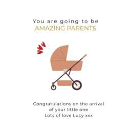 Amazing Parents New Baby Candle Gift, Personalised Shower Candle, Congratulations On The Arrival Of Your Little One - thumbnail 2