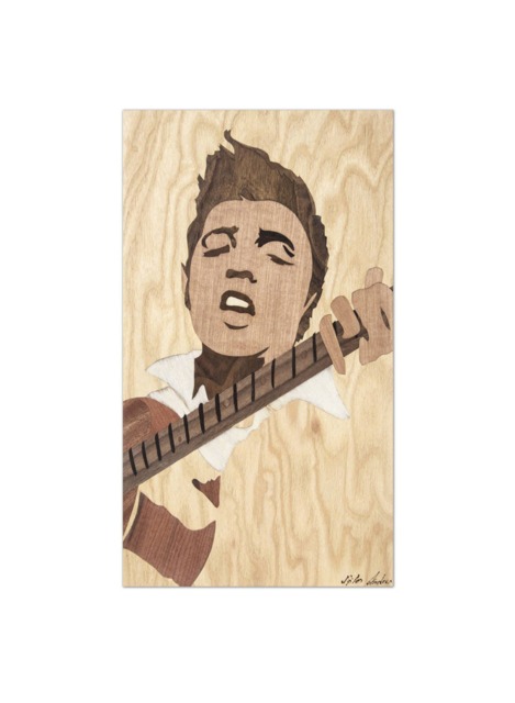 Elvis Presley Wall Art Wood Portrait - image 1