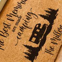 The Best Memories Are Made Camping Doormat - Campervan Gift Decor Rv Custom Family Name - thumbnail 3