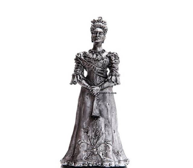 54mm Russia. Empress Alexandra Fedorovna 132 Scale Metal Figurine - image 1