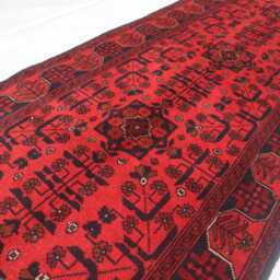 2'8x9'6 Antique Tribal Runner Rug, Khal Mohammedi Handmade Piece High Pile Afghan Brand New Rug - Kitchen - thumbnail 3