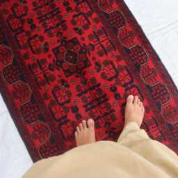 2'8x9'6 Antique Tribal Runner Rug, Khal Mohammedi Handmade Piece High Pile Afghan Brand New Rug - Kitchen - thumbnail 2