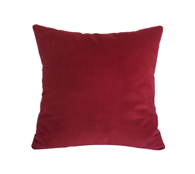 Red Velvet Suede Decorative Throw Pillow Cover/Case Cushion 18x18 - image 1
