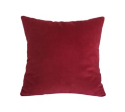Red Velvet Suede Decorative Throw Pillow Cover/Case Cushion 18x18 - thumbnail 1