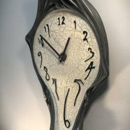 Art Nouveau Melting Wall Clock, Surreal Decorative Timepiece - thumbnail 3