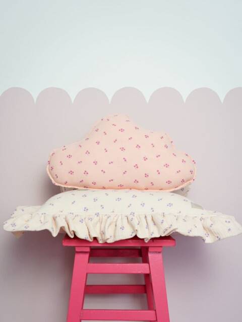 "Muslin Cloud Pillow ""Pink Forget-Me-Not" - image 1